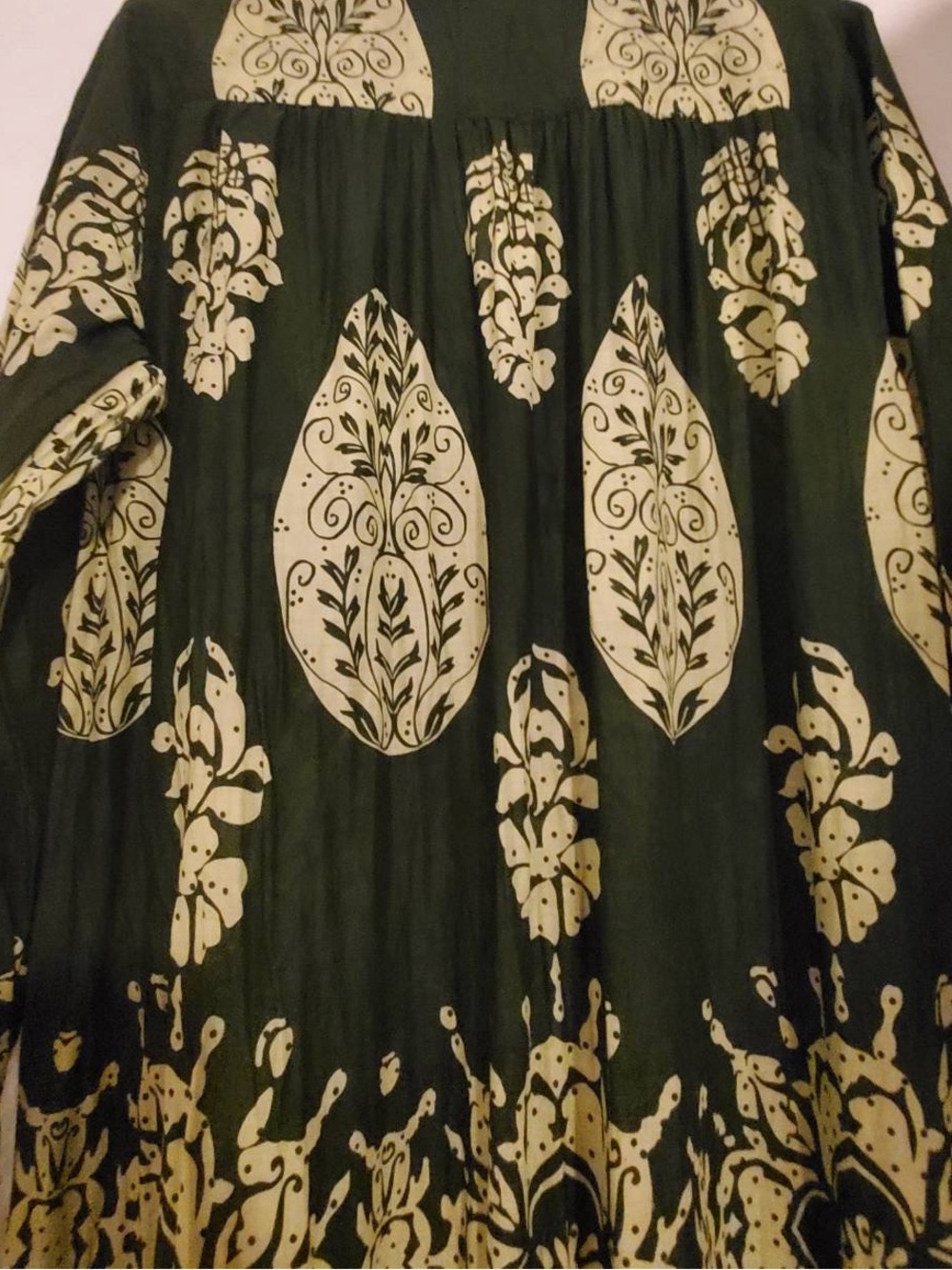 Zara Green Printed Panel Tired Dress - Picture 11 of 15